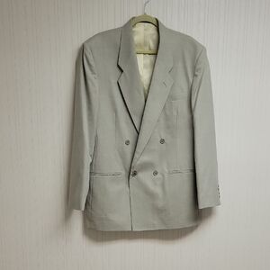 Classic Gray Double-Breasted Cellini Men's Blazer Sz 42L. New Office Business